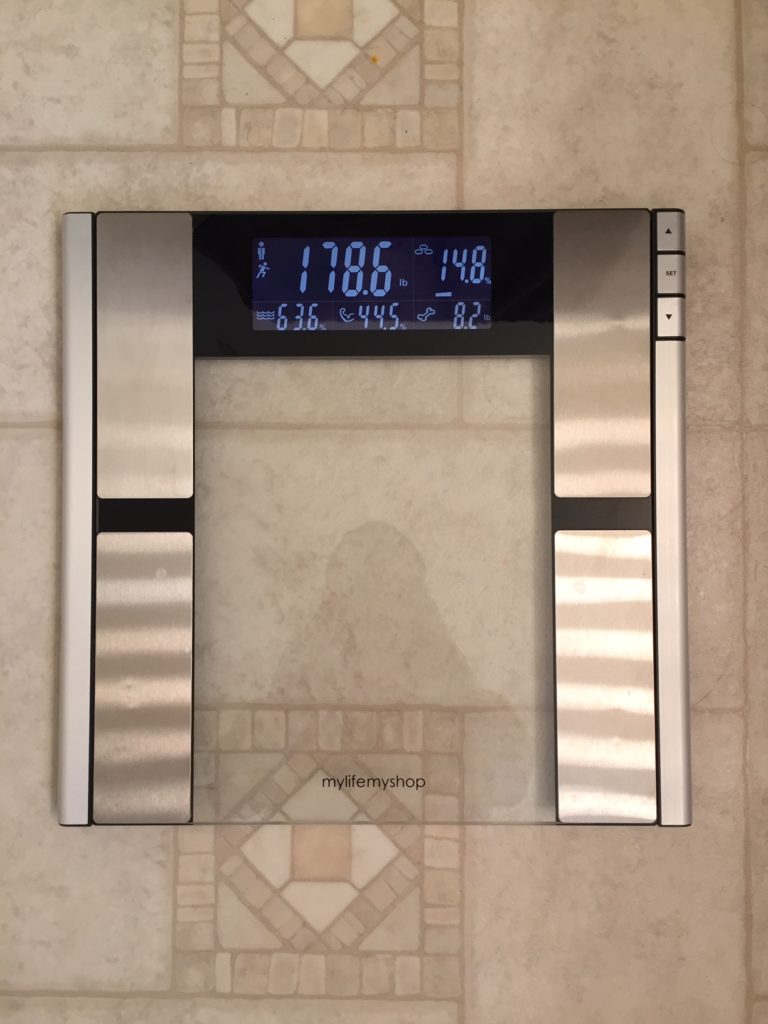 Scale with a reading of 178.6