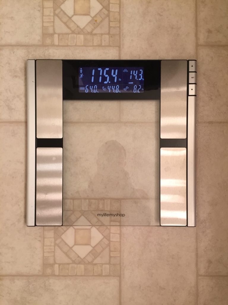Scale reading of 175.4