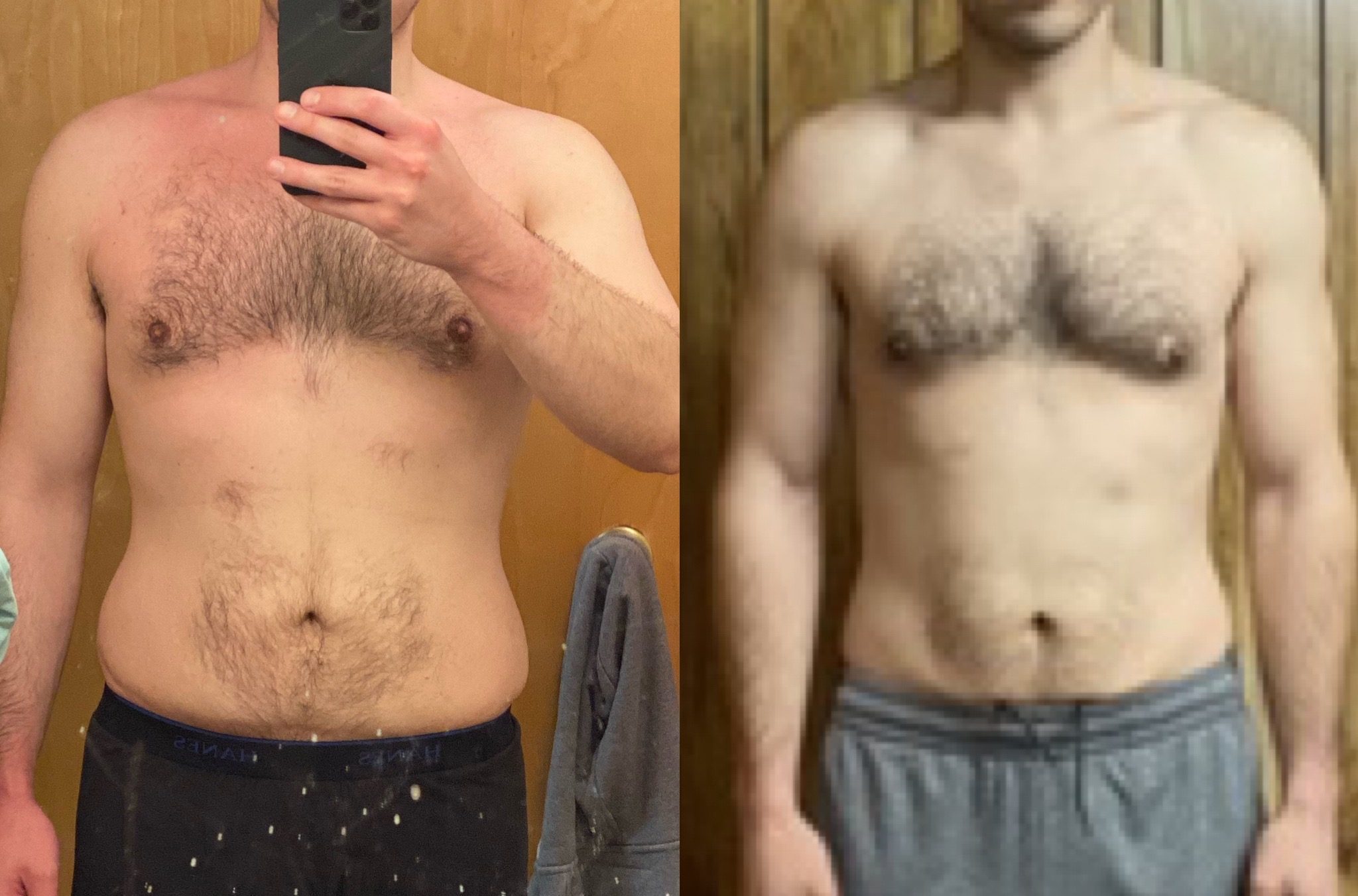 Before and after shot of Todd's weight loss journey