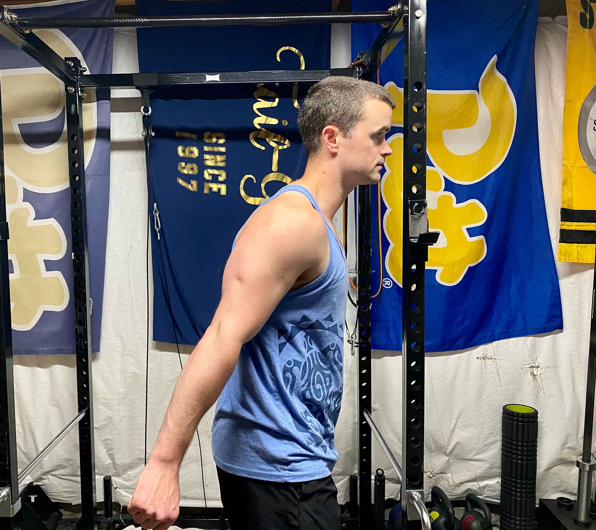 Extending your shoulder back behind the body