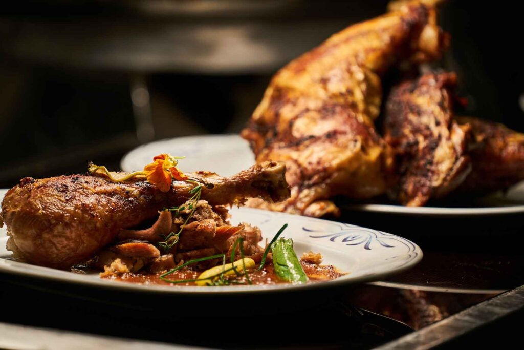 Turkey Leg on a plate, How to Avoid Weight Gain Over Thanksgiving