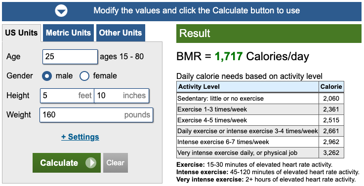 BMR Calculator