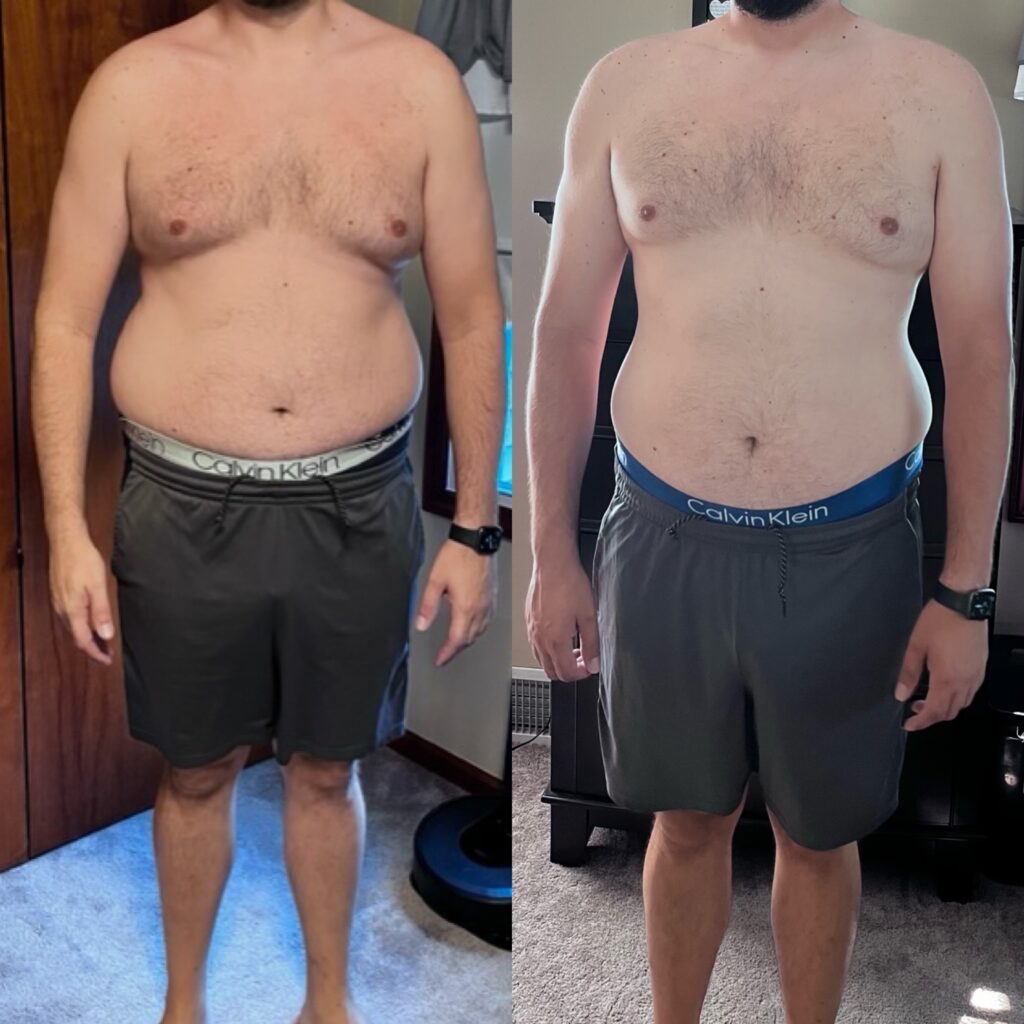 Jeff's Body Transformation, Front