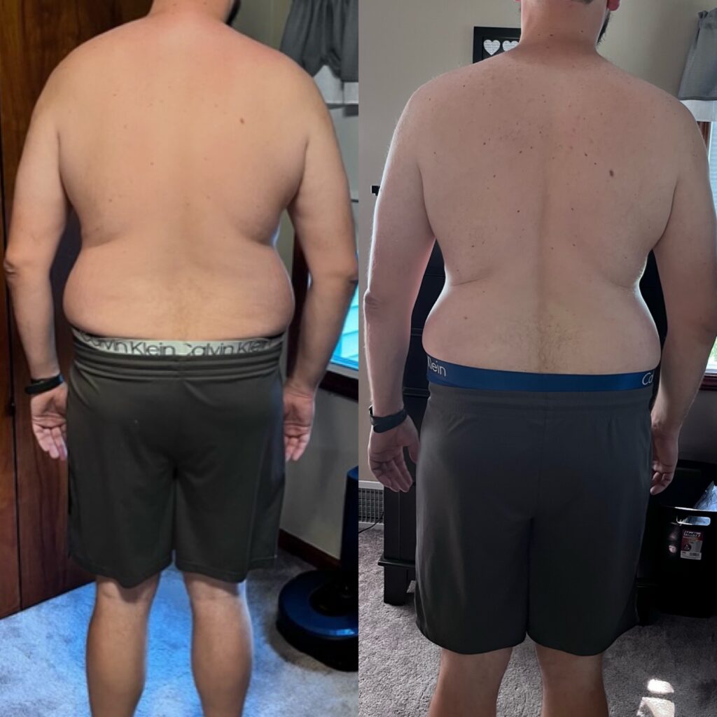 Jeff's Body Transformation, Back