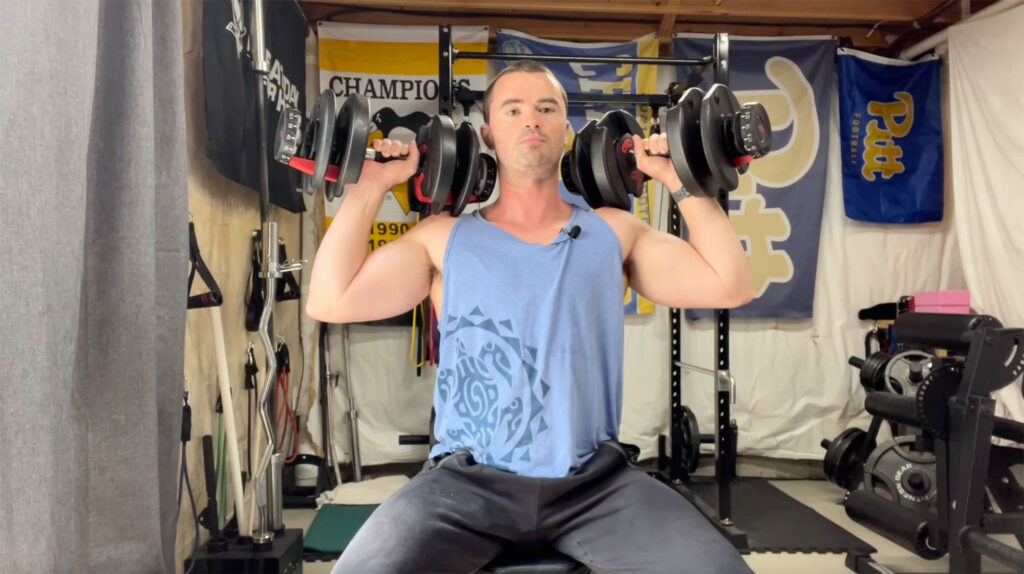 How to Get Heavy Dumbbells Into Place Easily to Shoulder Press