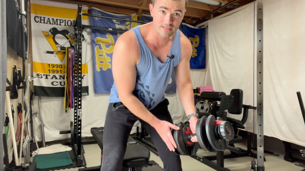 Supporting Dumbbells On Your Knees